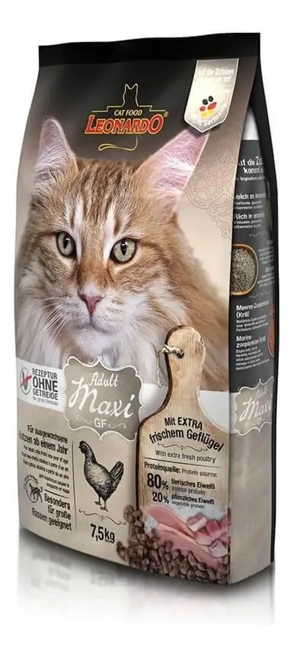 Leonardo Alimento Seco Adult Maxi Gf Gato Pollo 7.5 Kg Protección Oral 2