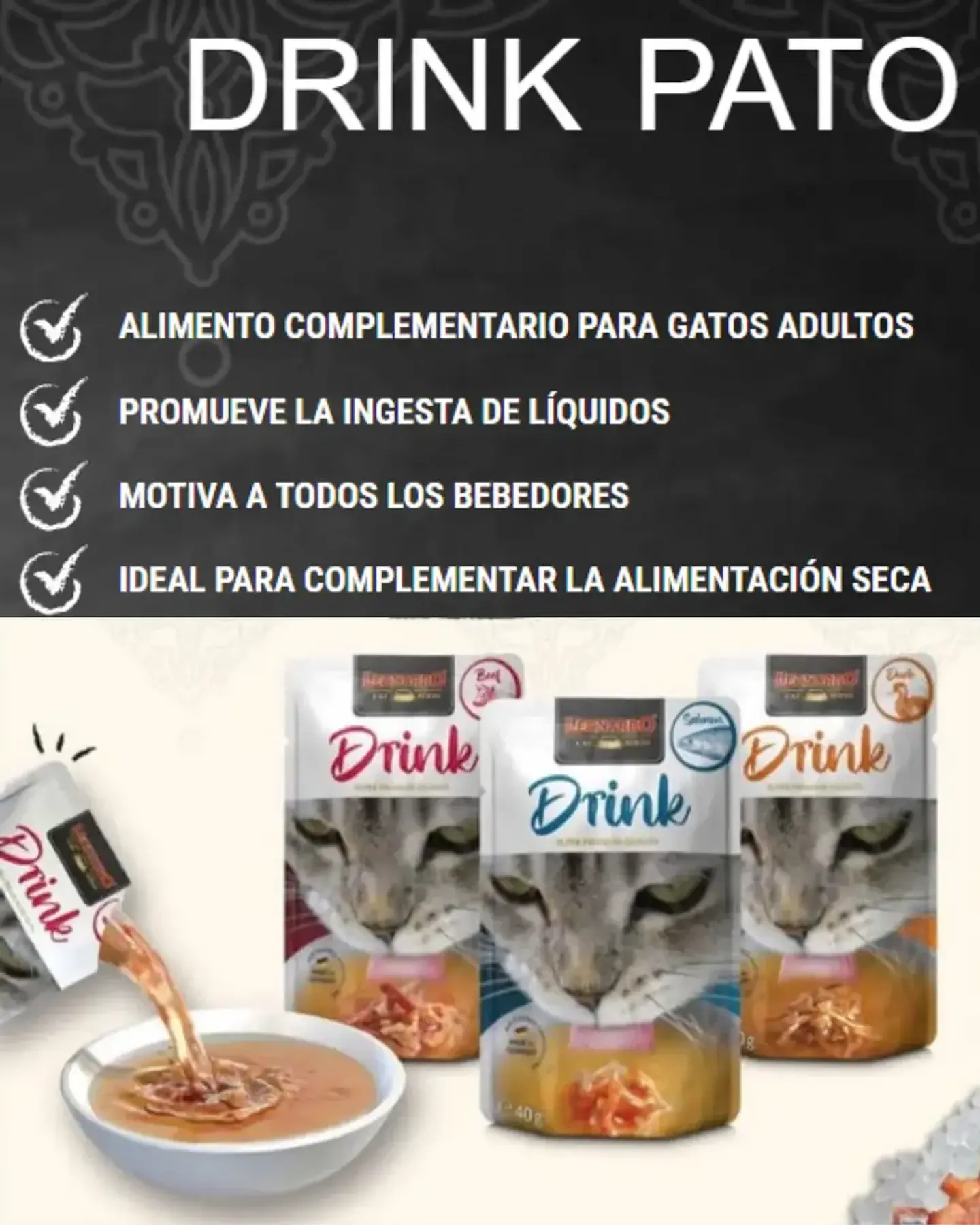 Leonardo 3 Sachets- Snack Gatos-pato- 120 Grs 4