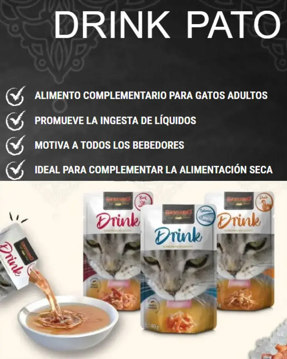 Leonardo 3 Sachets- Snack Gatos-pato- 120 Grs 4