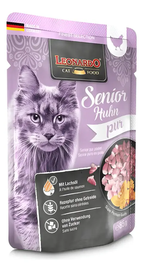 Leonardo Comida Húmeda Para Gato Senior Sabor Pollo Sobre 85 G