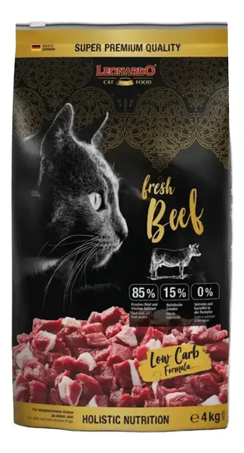 Leonardo Alimento Seco Para Gato Grain Free De Ternera, 4 Kg