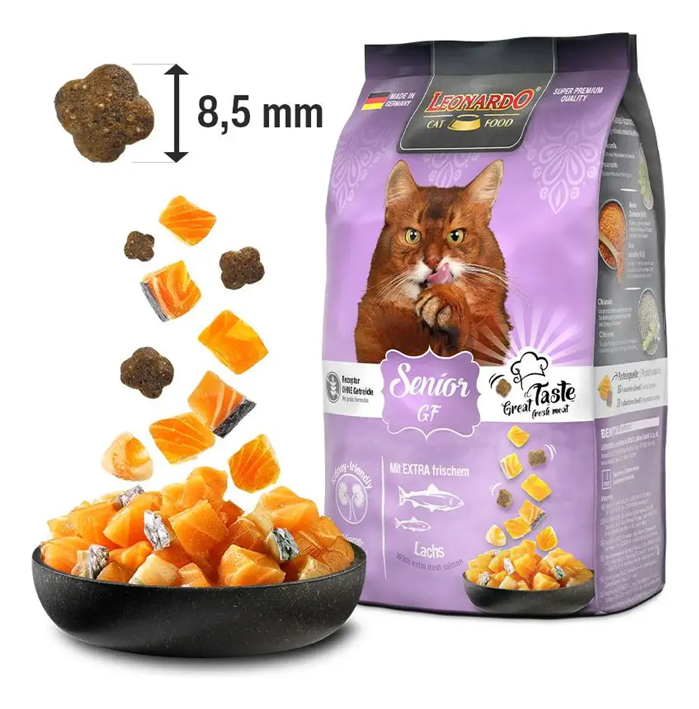 Leonardo Alimento Gatos Senior Sabor Salmón Bolsa 1.8 Kg Grain Free 2