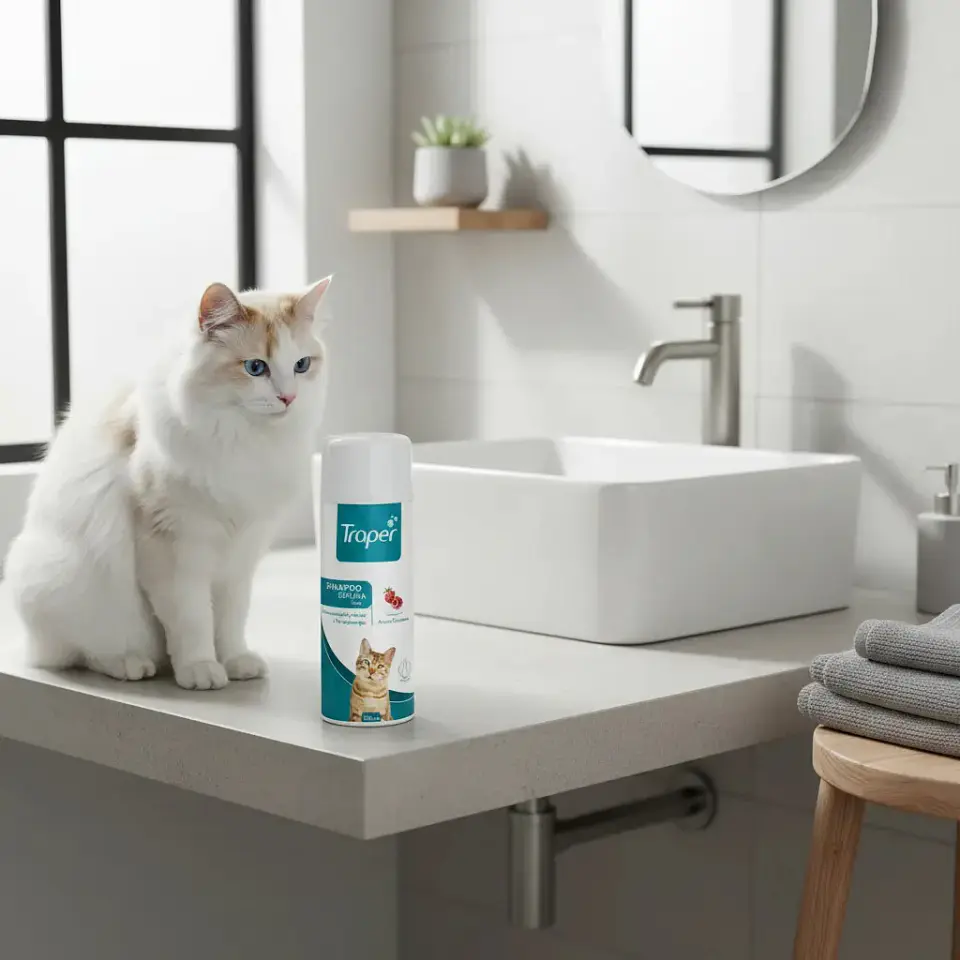 Traper Shampoo Espuma Seca Para Gato Aroma Frambuesa 170ml 3