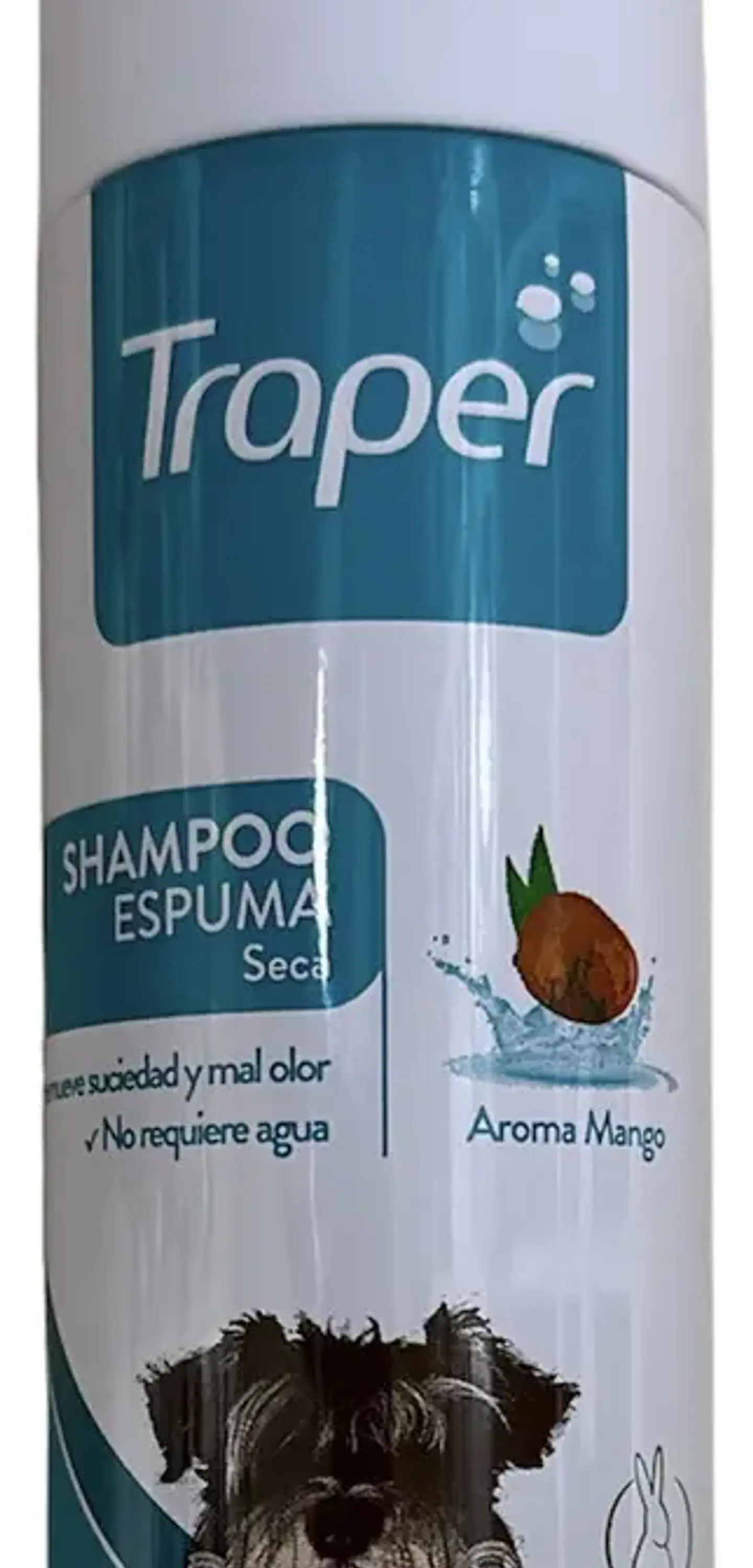 Traper Shampoo Espuma Seca Para Perro Baño En Seco 170ml Np Fragancia Mango 4