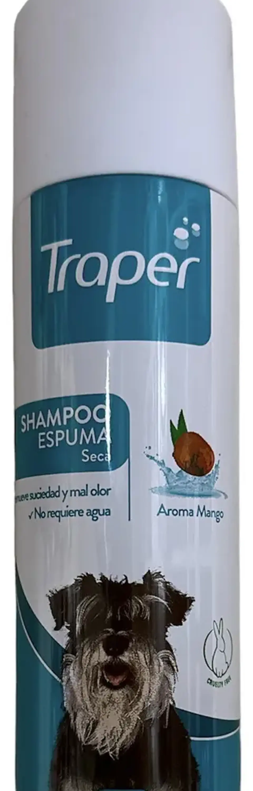 Traper Shampoo Espuma Seca Para Perro Baño En Seco 170ml Np Fragancia Mango 4
