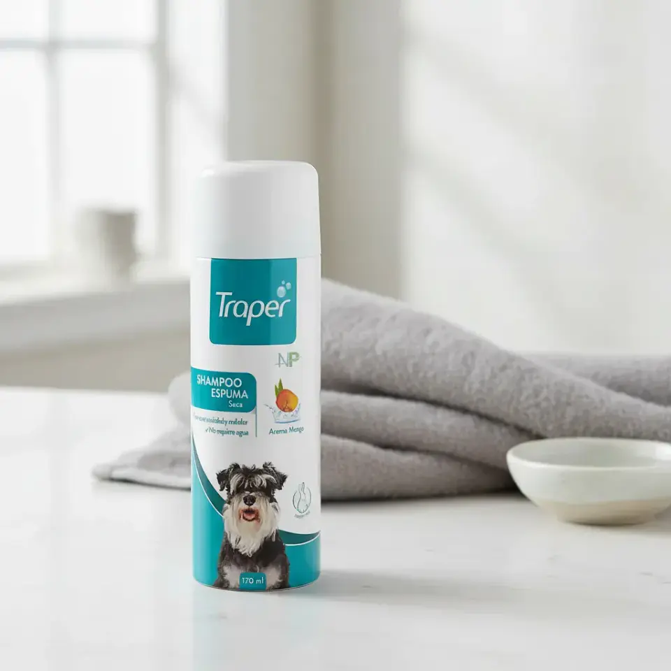 Traper Shampoo Espuma Seca Para Perro Baño En Seco 170ml Np Fragancia Mango 6