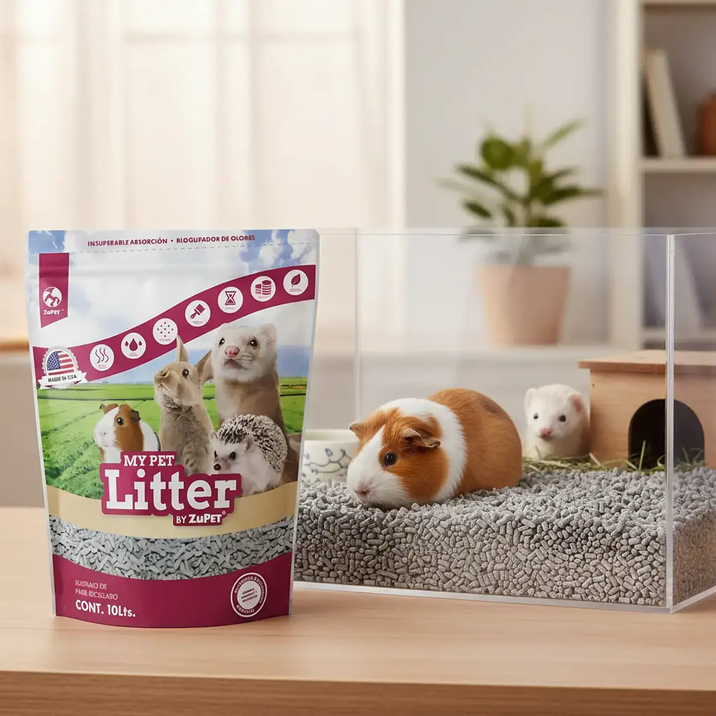 My Pet Sustrato Litter-papel Reciclado-exóticos-10 Litros 4