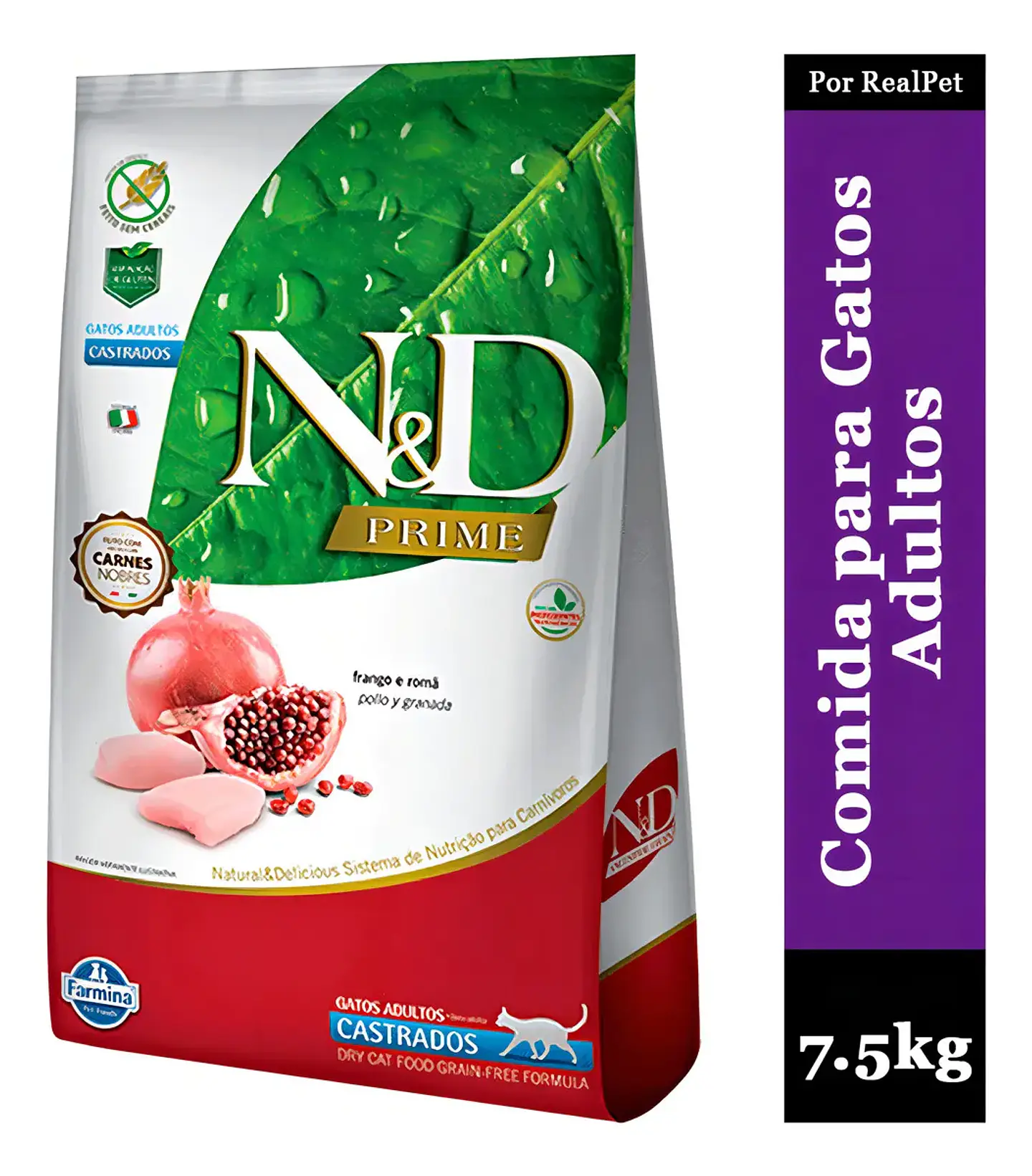 N&d Prime Grain Para Gato Adulto Castrados Pollo Granada 7.5kg 3