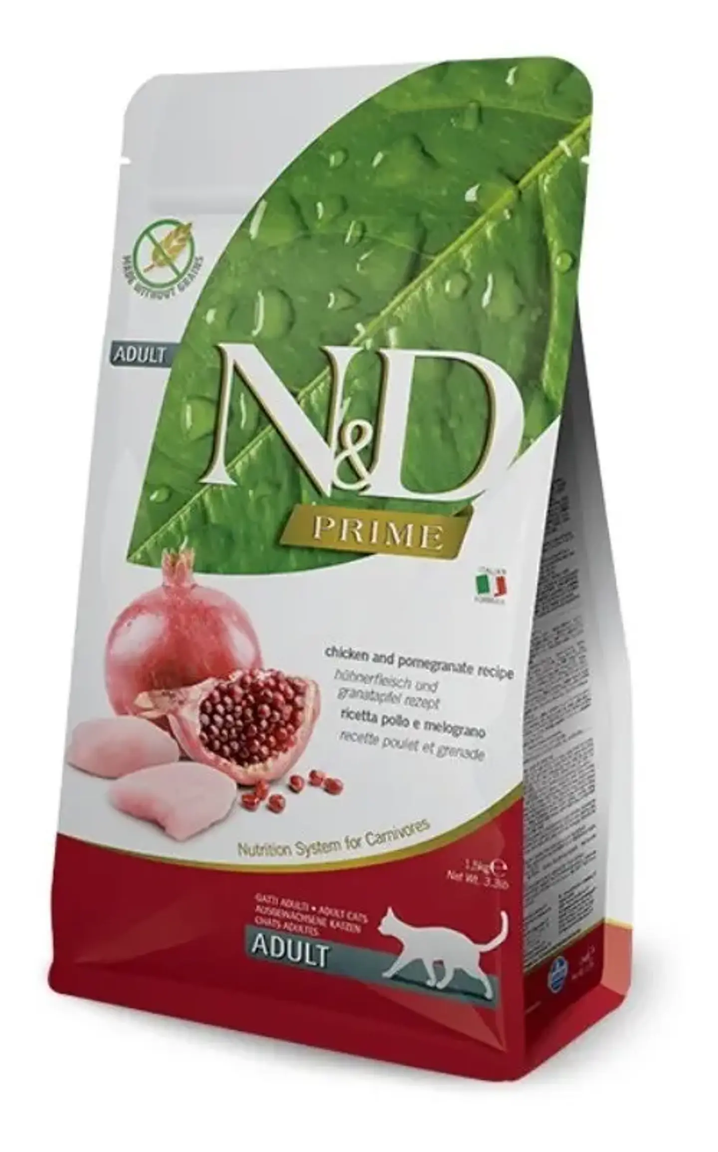 N&d Prime Gatos Adultos Castrados - Pollo Y Granada - 1,5 Kg 2