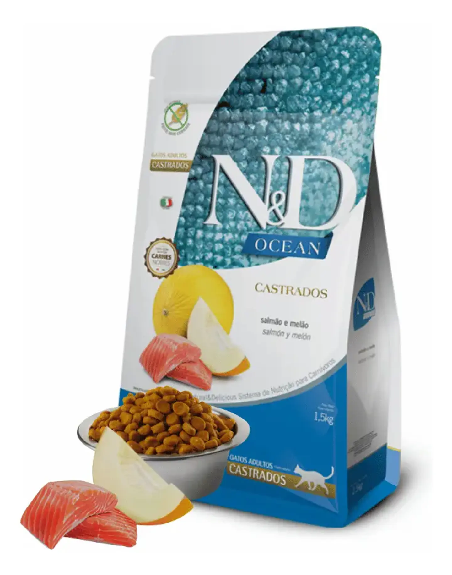 N&d OCEAN GATO ADULTO CASTRADO SALMON SACO 1,5KG 1
