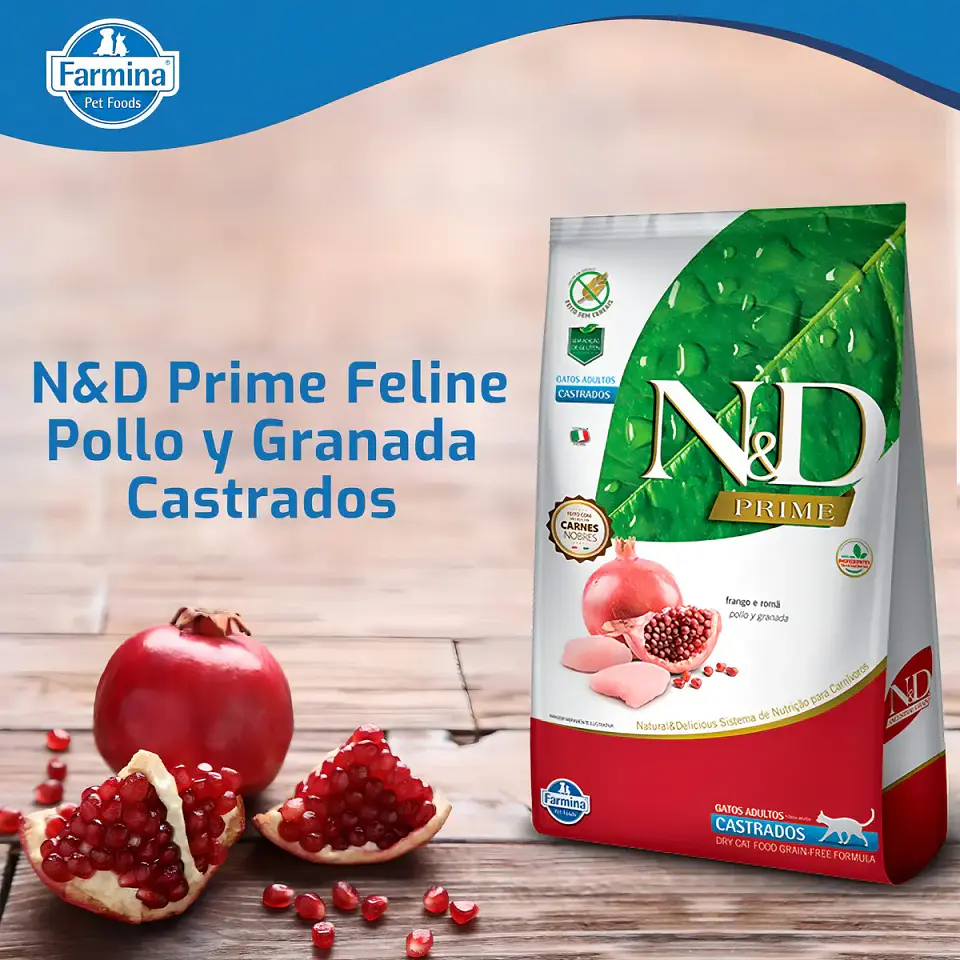 N&d Prime Grain Para Gato Adulto Castrados Pollo Granada 7.5kg 5