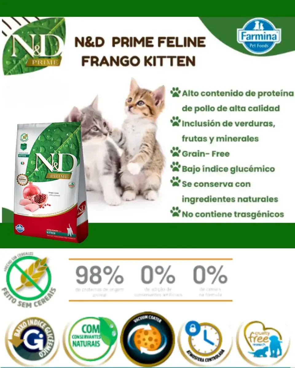 N&d Prime Kitten - 1,5 Kg - Pollo Y Granada - Gatitos 2