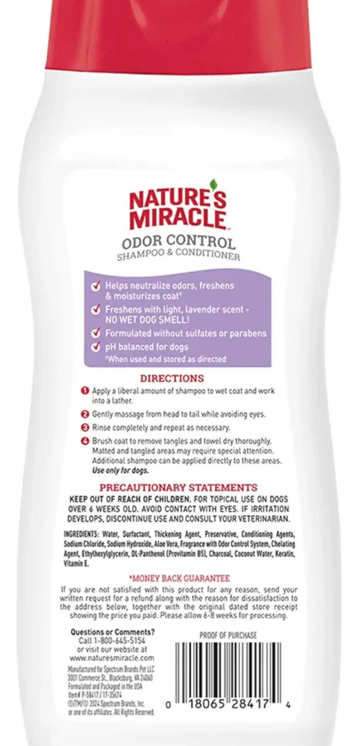 Nature´s Miracle Shampoo Perro Nature's Miracle Lavanda Control De Olor 473 Ml 2
