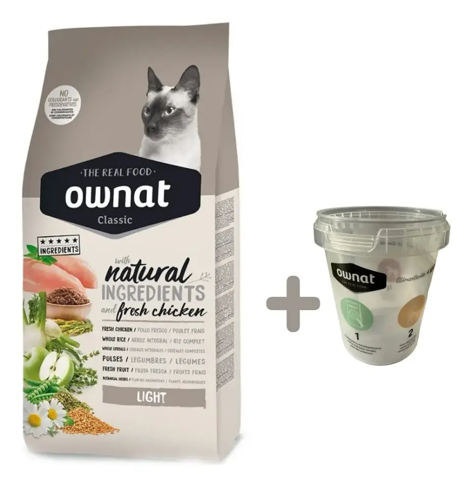 Ownat Classic Light 4 Kg Gato + Vaso Dosificador 1