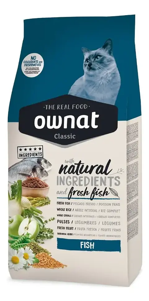 Ownat Alimento Seco Classic Para Gato Adulto Sabor Pescado 4 Kg
