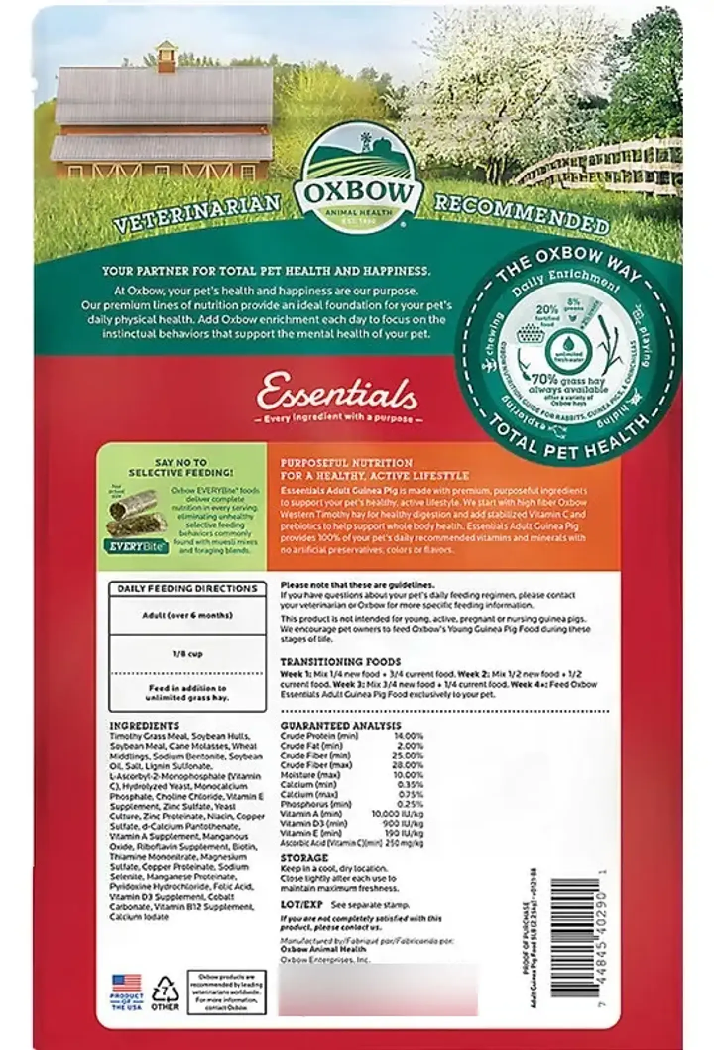 Oxbow Alimento Cuy-cobayo (guinea Pig)-2,5 Kg 2