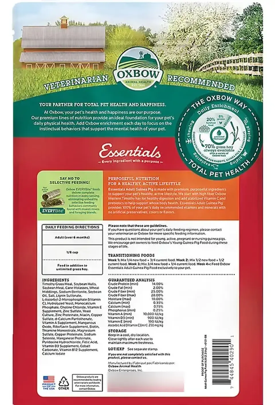 Oxbow Alimento Cuy-cobayo (guinea Pig)-2,5 Kg 2