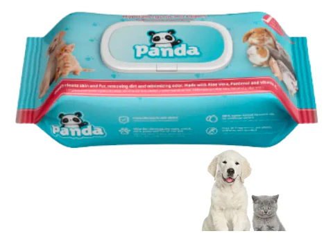 Panda Toallitas Húmedas Hipoalergénicas-100 Uds- Mascotas
