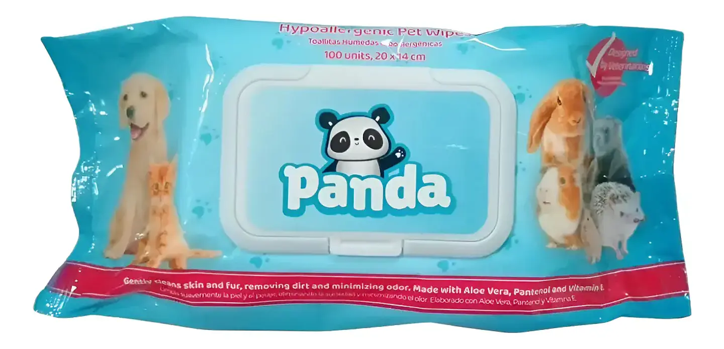 Panda Toallitas Húmedas Hipoalergénicas-100 Uds- Mascotas 2
