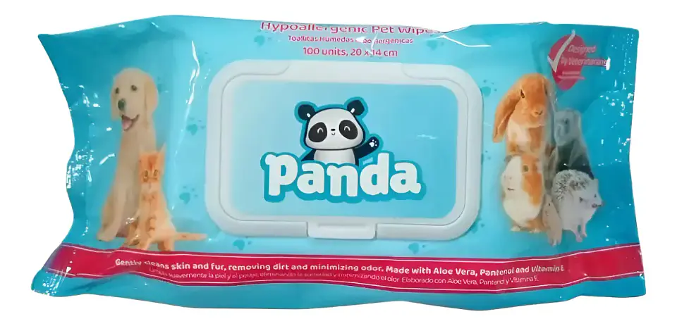 Panda Toallitas Húmedas Hipoalergénicas-100 Uds- Mascotas 2