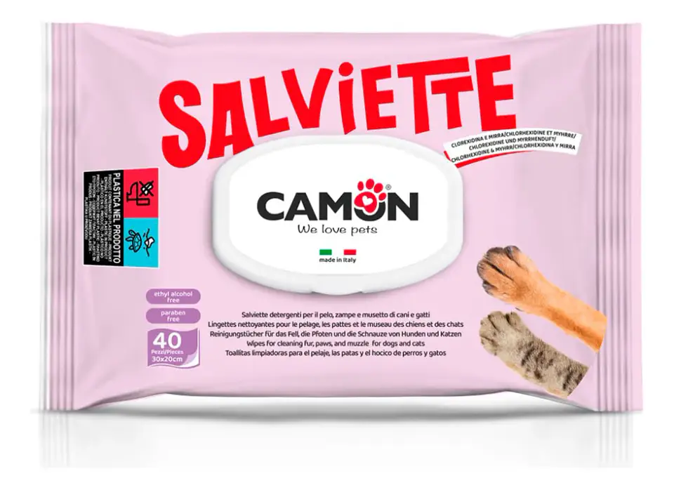 Salviette Toallitas Húmedas Perro Y/o Gato-clorexidina Y Mirra-40 Uds 1