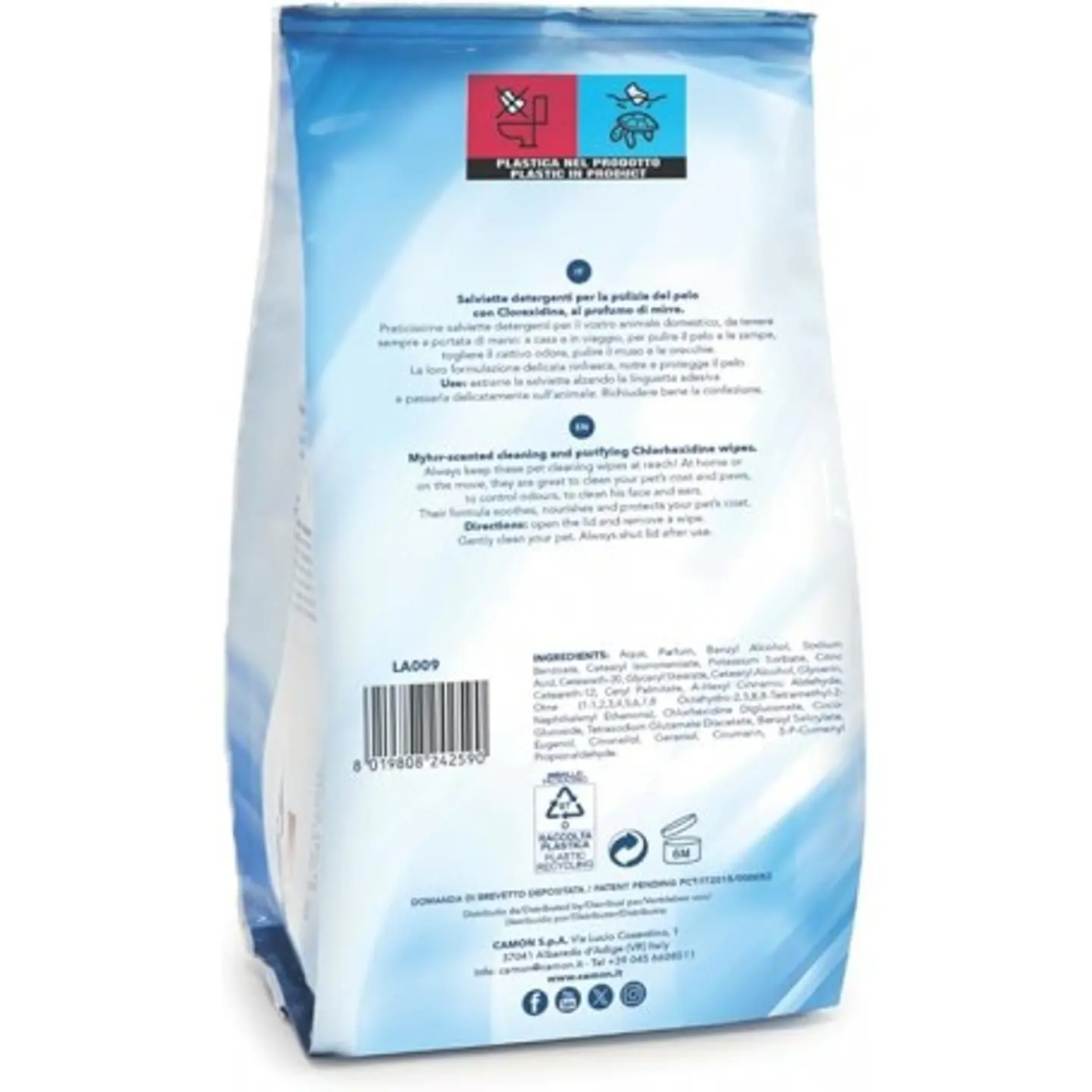 Salviette Toallitas Húmedas-gato Perro-100 Unid-clorhexidina Y Mirra 130Gr 2