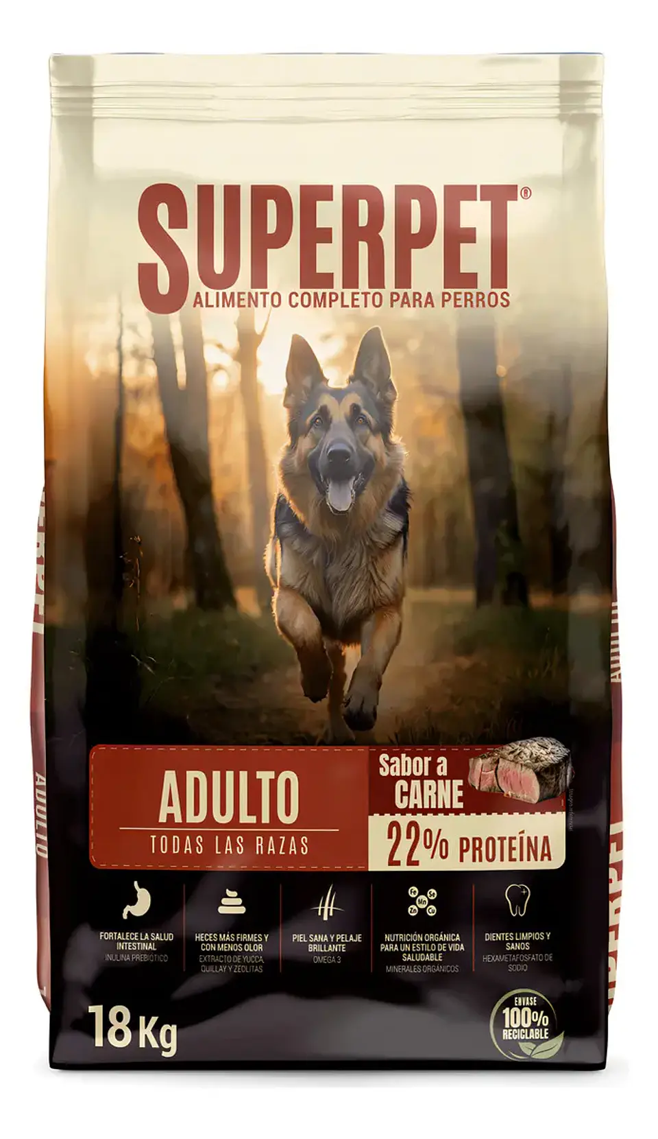Super Pet Alimento Perro Adulto 18 Kg Sabor Carne 1