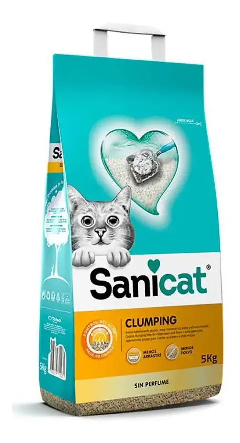 Sanicat Arena Aglomerante Para Gatos Clumpling X 5 Kg