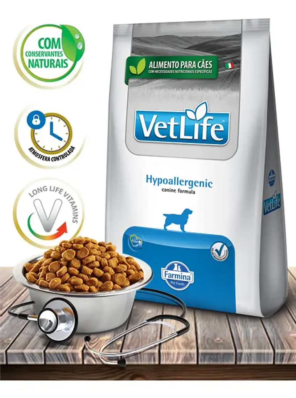 Vet Life Alimento Natural Canine Hipoalergénico Para Perro Adulto Todos Los Tamaños Sabor Mix De 10.1 Kg 3