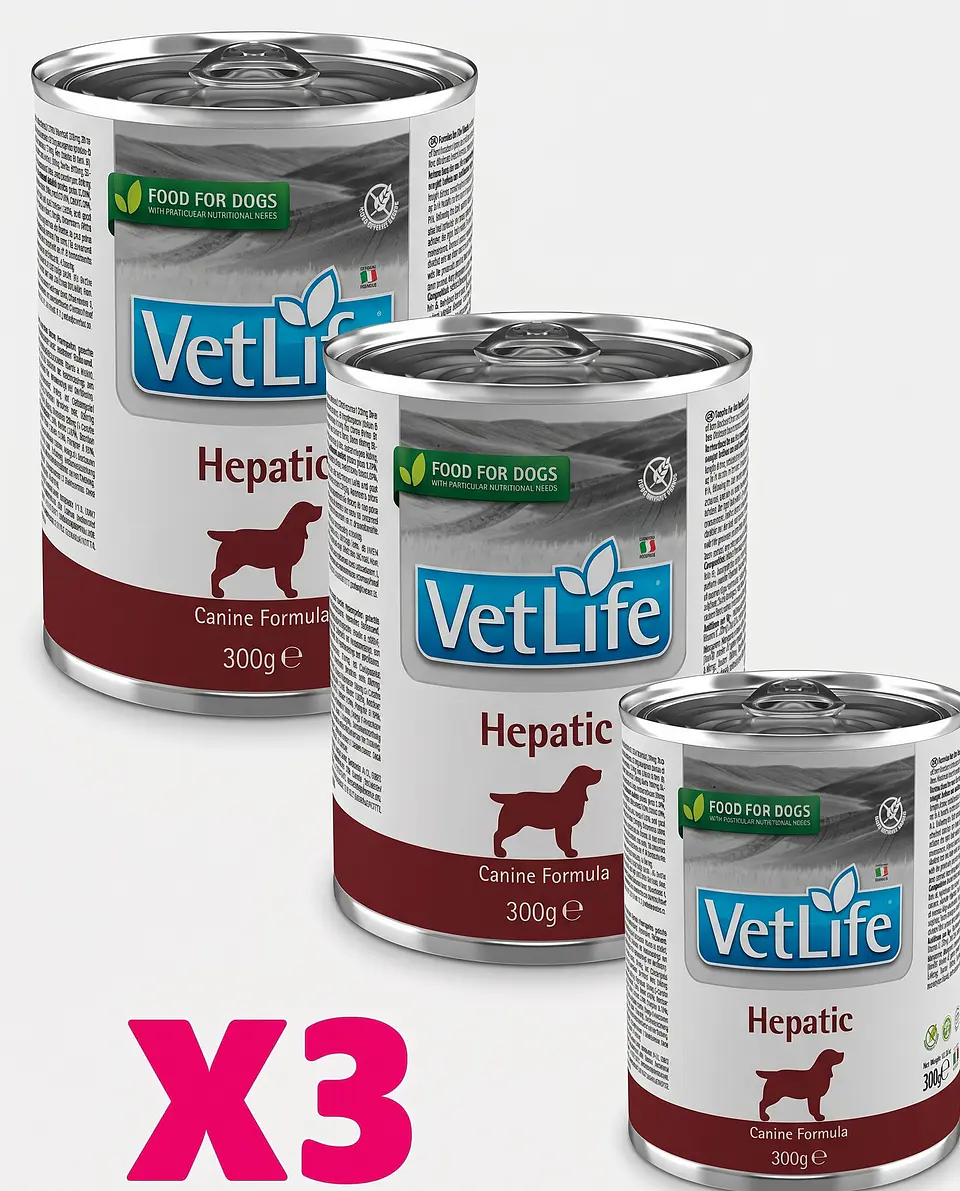 Vet Life 3 Pack Latas Hepatic-perros-vetlife-300 Gr C/u 1