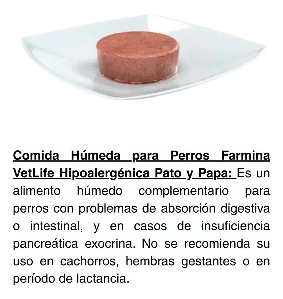 Vet Life 3 Latas Vetlife-hipoalergénica Perros- Pato&papa- 900 Gr. 2