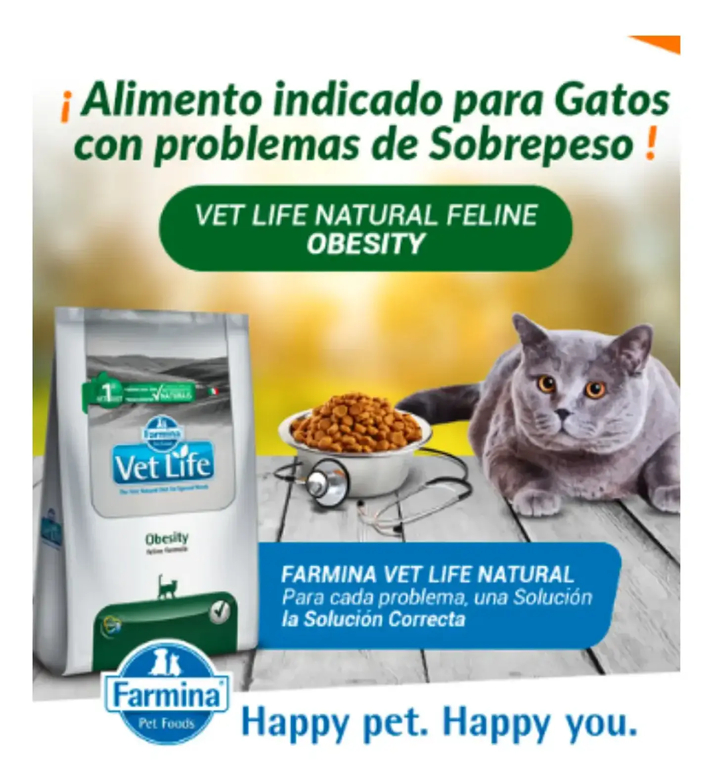Vet Life Alimento Gatos Obesos Obesity 2kg. Np 5
