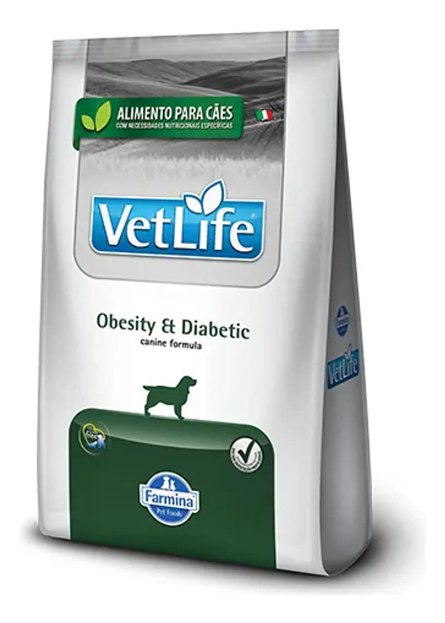 Vet Life Alimento Natural Canine Obesity & Diabetic para perro adulto de raza mini y pequeña sabor pescado de 2 kg 1