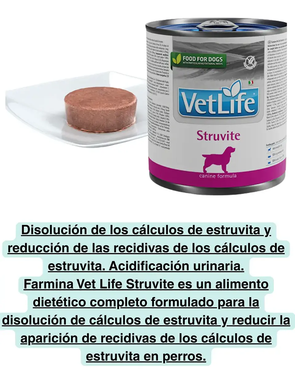 Vet Life 3 Latas Struvite Perro 300 Gr C/u - Total 900 Gr 2