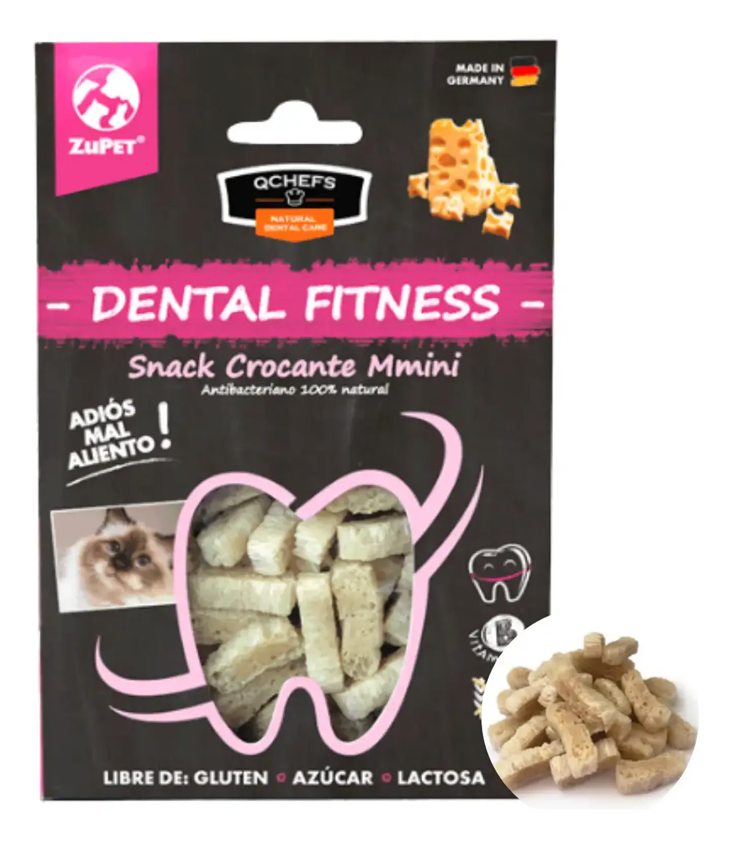 Zupet Snack Dental Crocante Q-chefs Mmini Para Gato 60g 1