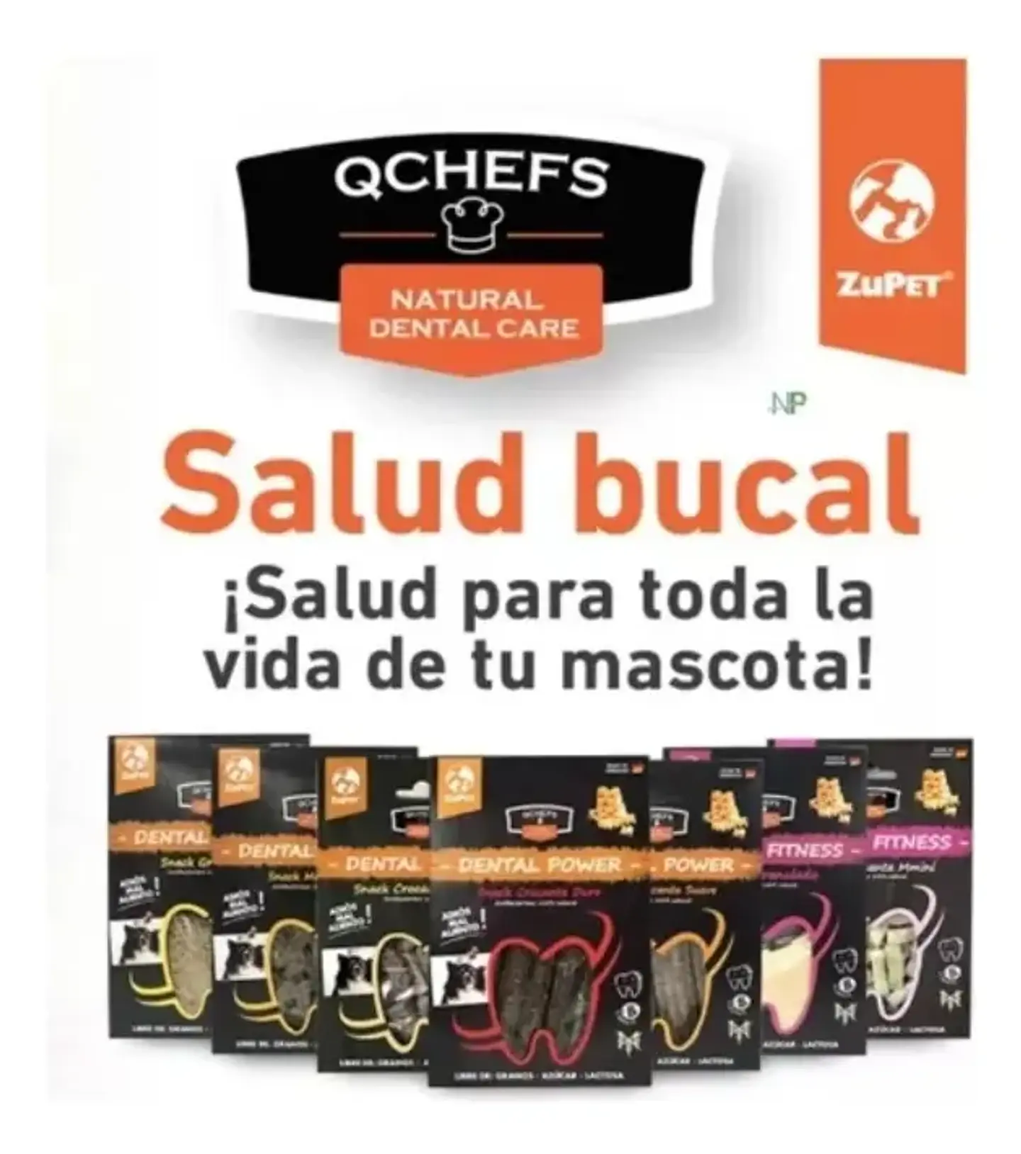 Zupet Snack Qchefs Dental Granulado Gato 80gr. Np 2