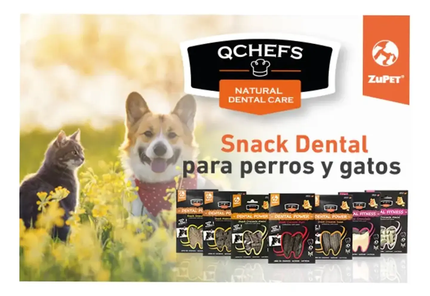 Zupet Snack Qchefs Dental Granulado Gato 80gr. Np 3