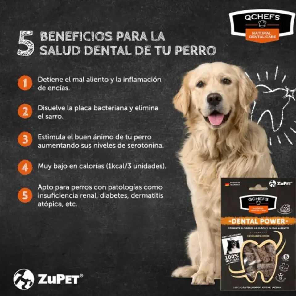 Zupet Qchefs-snack Dental Aliento Perro-crocante-mmini-72 Gr. 3