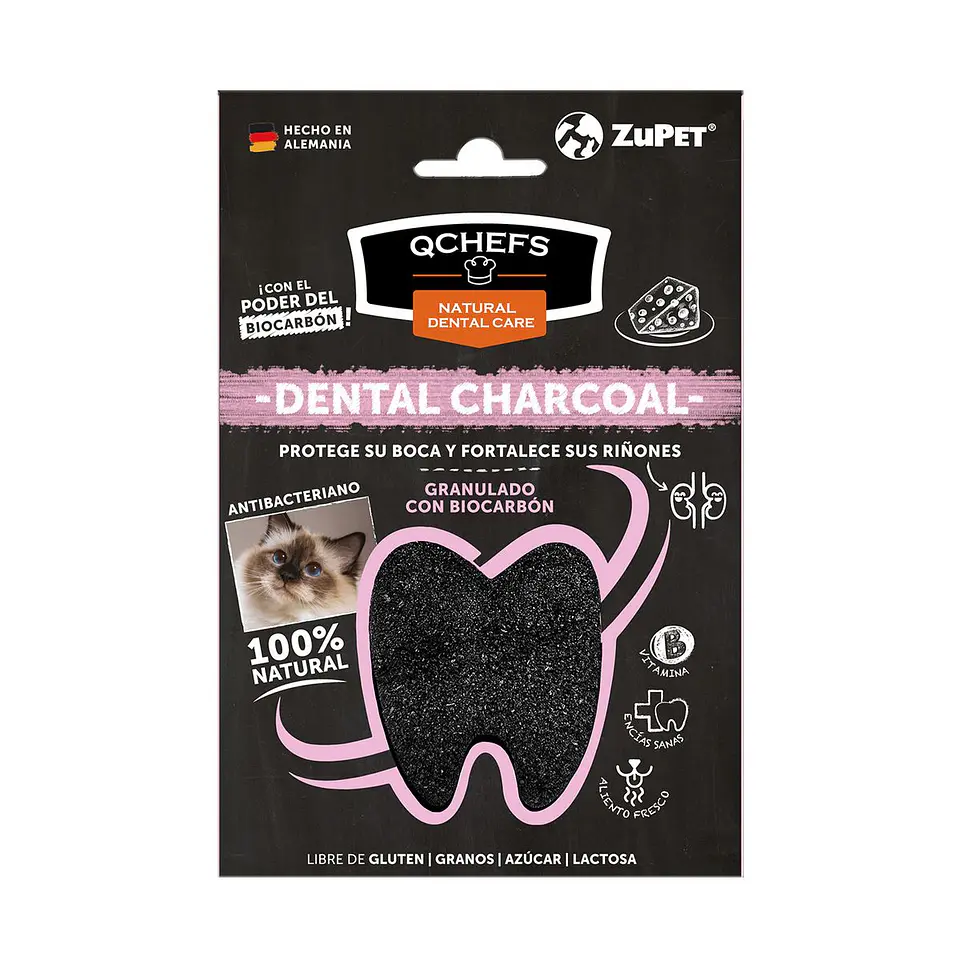 Zupet Tratamiento Dental Gato-qchefs-biocarbon-70 Gr 1