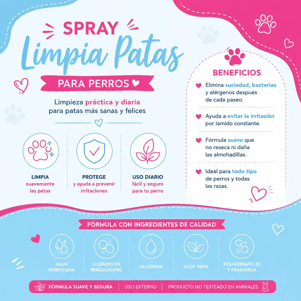 Zupet Spray Limpia Patas Perros Y Gatos-pet Clean- 120ml 3