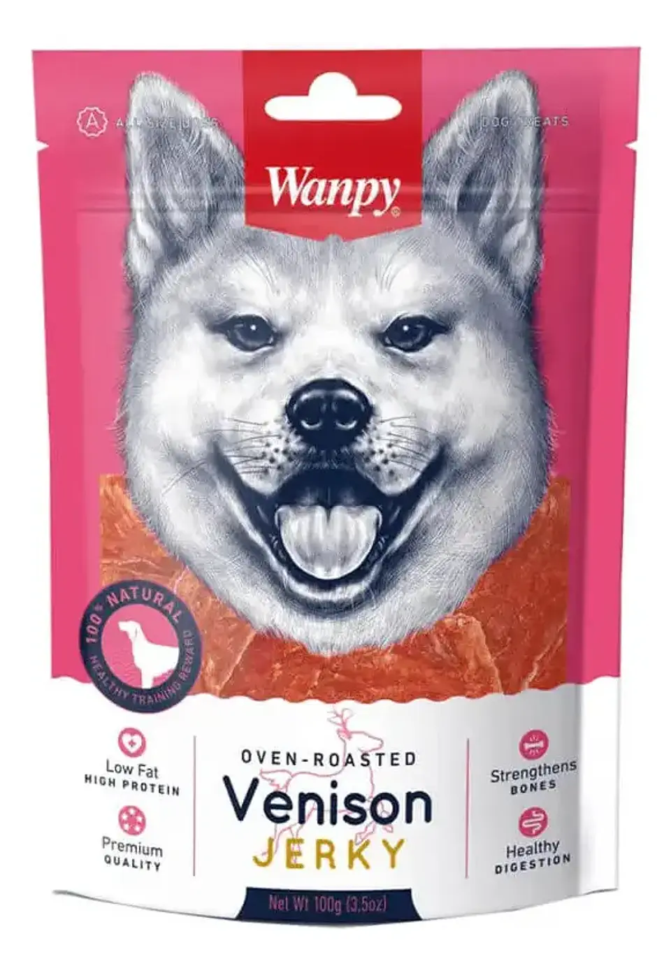 Wanpy Snack Jerky Dog Venison-100 Gr 1
