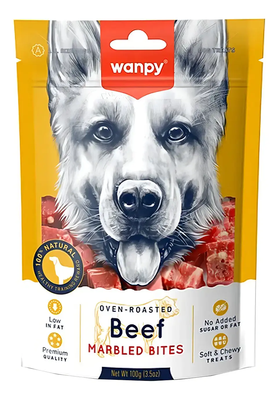 Wanpy Beef Marbled Bites 100gr- Snack Para Perro 1