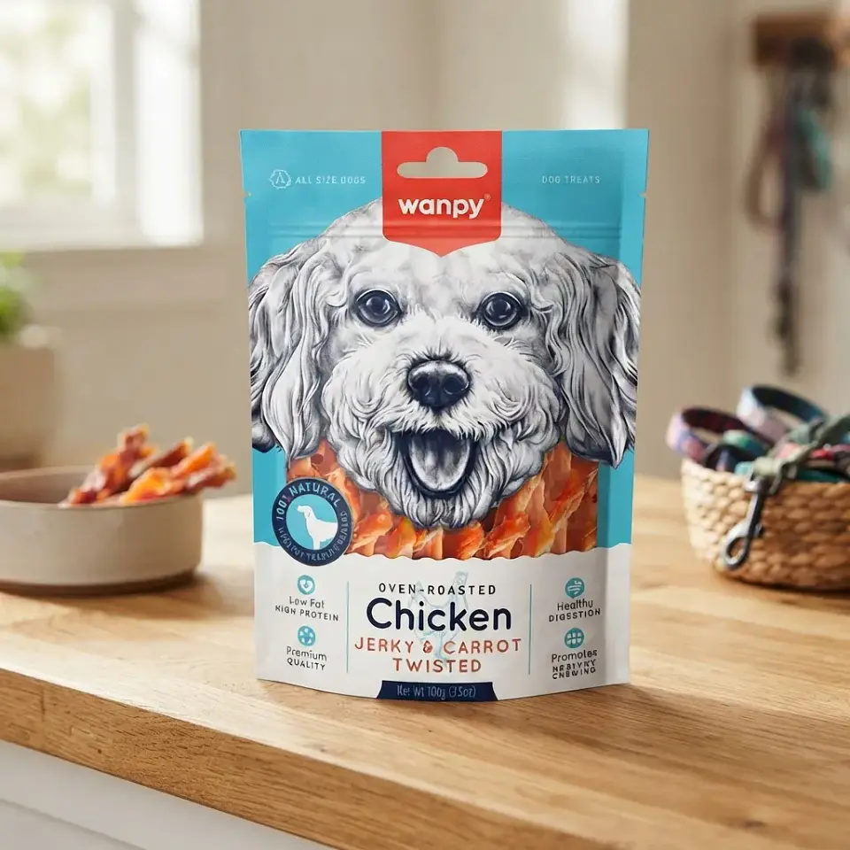 Wanpy Snack Premium Perro-pollo Chicken Jerky Carrot-100 Gr 2