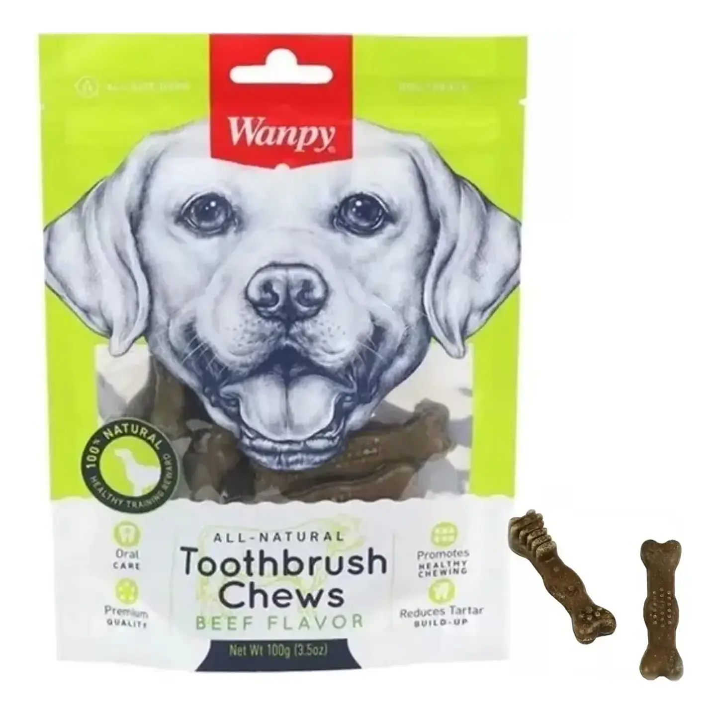 Wanpy Cuidado Bucal Masticable Perro-sabor Vacuno-100 Gr 3