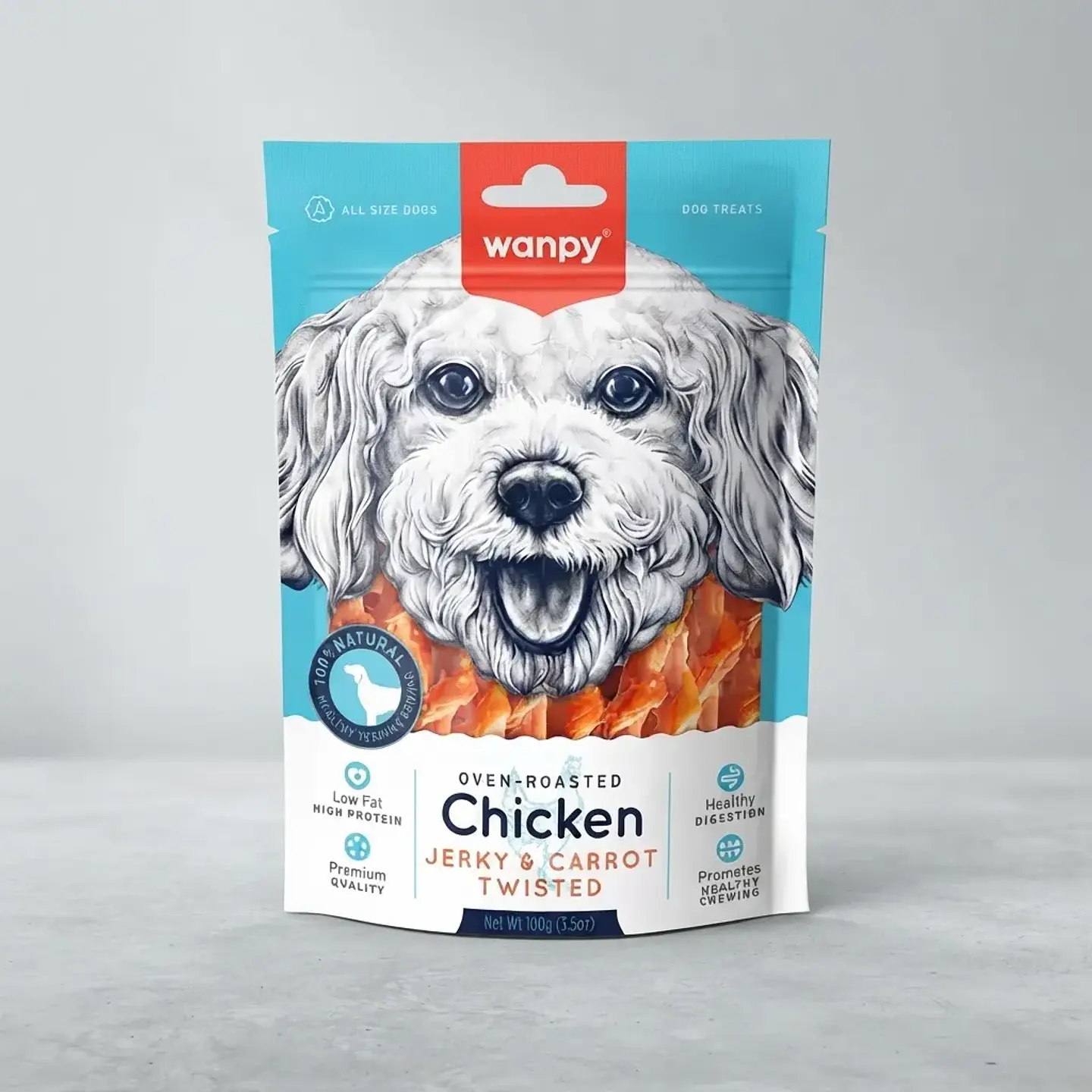 Wanpy Snack Premium Perro-pollo Chicken Jerky Carrot-100 Gr 4