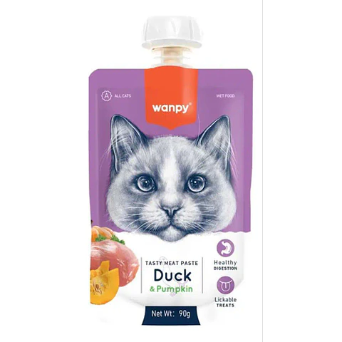 Wanpy Tasty Meat Paste Pato Para Gatos 90g