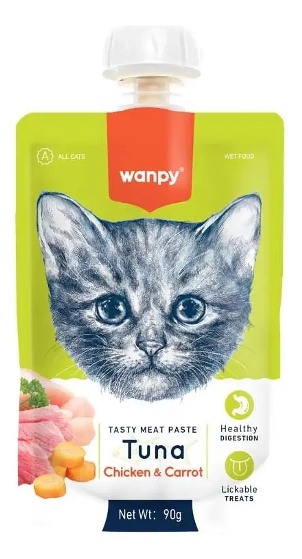 Wanpy Tasty Meat Paste Atun Para Gatos 90g 1