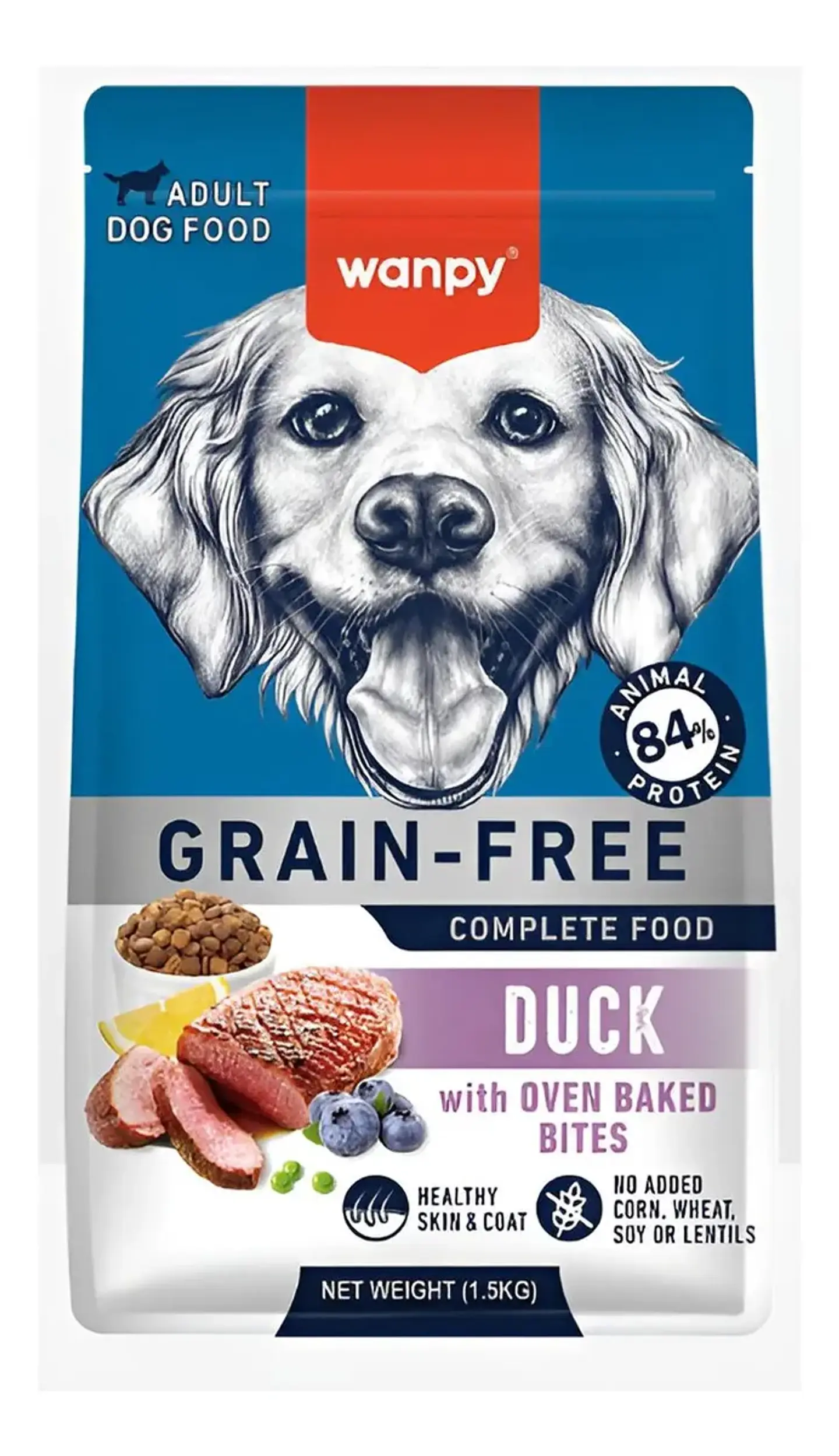 Wanpy Alimento Completo Grain Free Adultos 1.5 Kg Sabor Pato 1