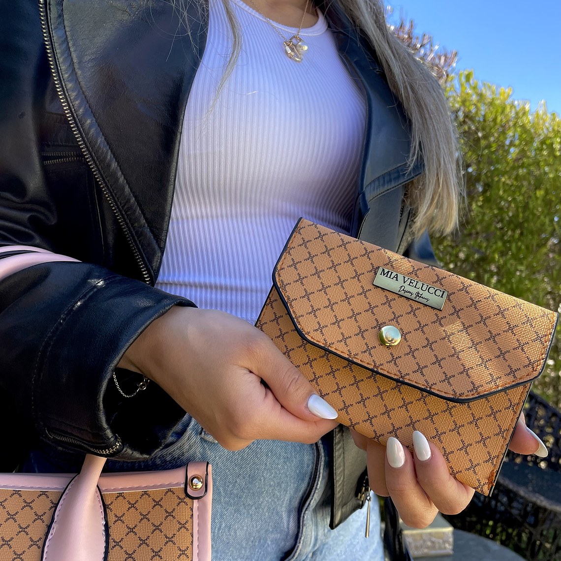 cartera figo rosa  2