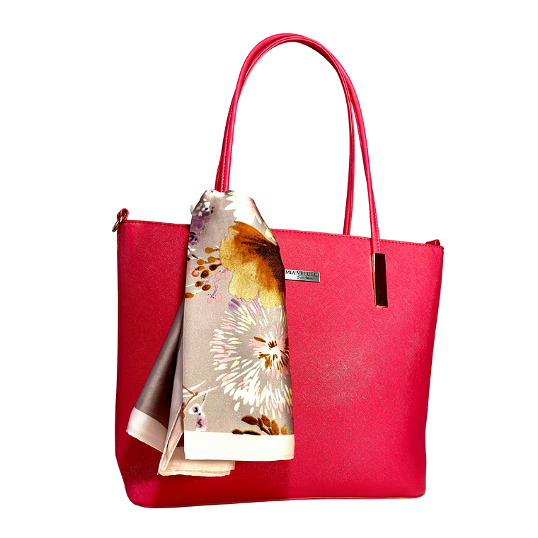 Cartera Tote Alleri Grande Rosa (capacidad para Pc) 6